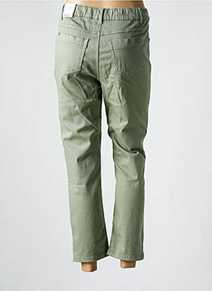 Pantalon 7/8 închidere cu fermoar sub clapetă cu nasturi verde ANNA MONTANA femeie