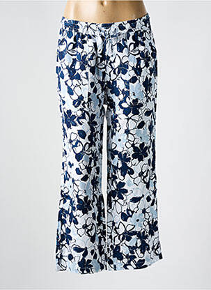 Pantalon drept talie elastică albastru ANNA MONTANA femeie