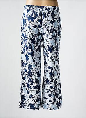 Pantalon drept talie elastică albastru ANNA MONTANA femeie