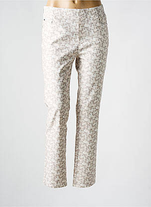 Pantalon slim talie elastică bej ANNA MONTANA femeie