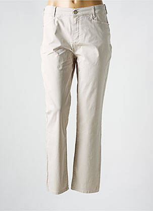 Pantalon slim buzunare bej ANNA MONTANA femeie