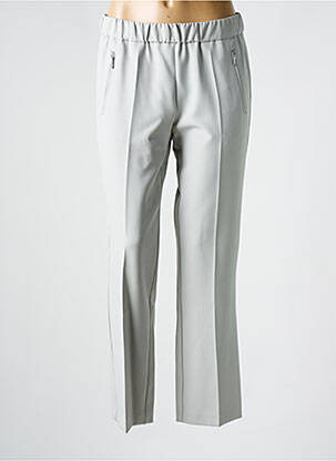 Pantalon drept talie elastică gri ANNA MONTANA femeie