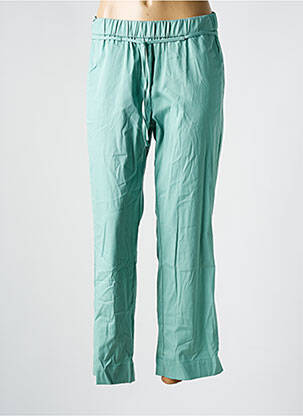 Pantalon drept talie elastică verde ANNA MONTANA femeie