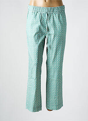 Pantalon 7/8 talie elastică verde ANNA MONTANA femeie