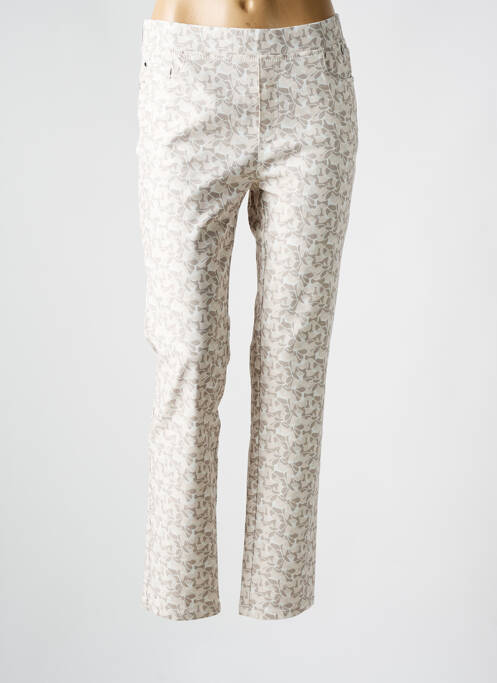 Pantalon slim bej ANNA MONTANA femeie