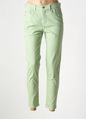Pantalon slim talie elastică mărime normală verde ANNA MONTANA femeie