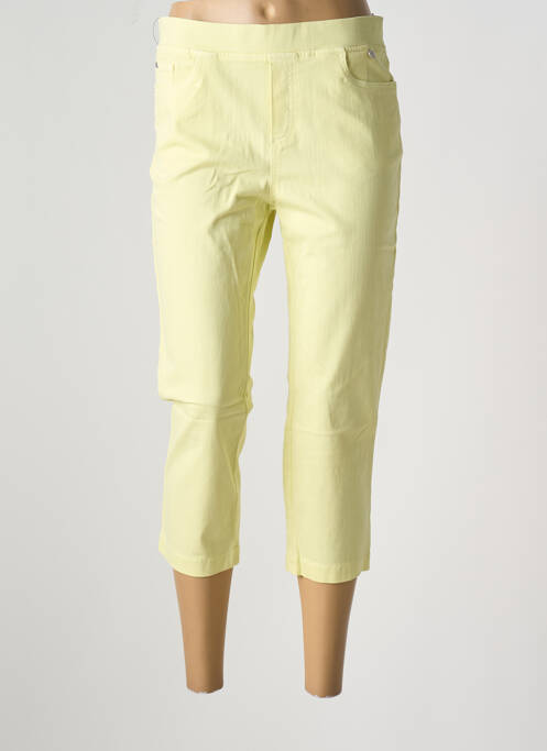 Pantalon trei sferturi galben ANNA MONTANA femeie