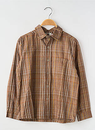 Cămașă cu mâneci lungi maro KDM băiat