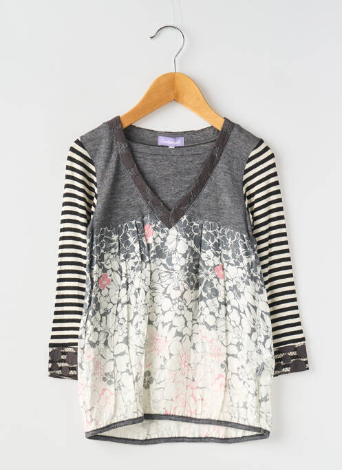 Tunică mâneci lungi gri COUDEMAIL fată