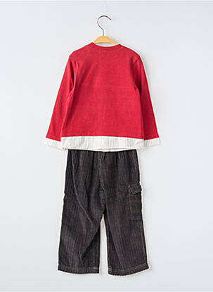 Set pantaloni mâneci lungi roșu COUDEMAIL fată