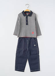 Set pantaloni talie elastică gri ELLE EST OU LA MER garcon