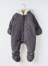 Salopetă-pantalon țesătură poplin mâneci lungi gri BERLINGOT enfant