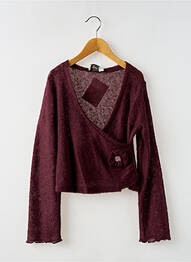 Cardigan petrecut croială cambrată violet KDM fille