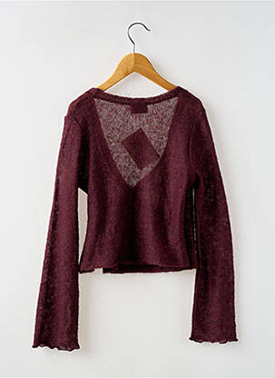 Cardigan petrecut croială cambrată violet KDM fată