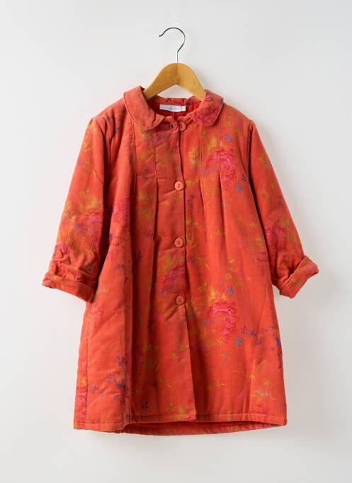 Palton lung portocaliu COUDEMAIL fată