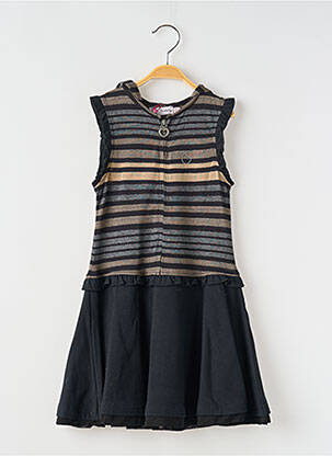 Rochie midi fără mâneci fără mâneci negru POMME FRAMBOISE fată