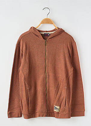 Vestă cu mâneci lungi maro COUDEMAIL băiat