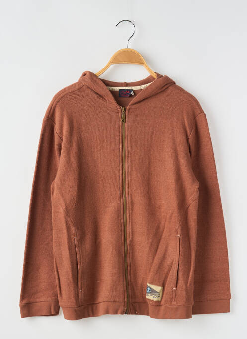 Vestă cu mâneci lungi maro COUDEMAIL băiat