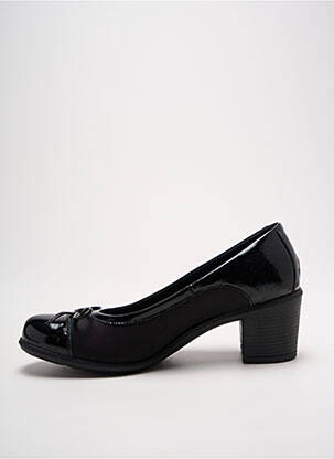 Pantofi cu toc material neted toc de 4 la 6 cm negru ENVAL SOFT femeie