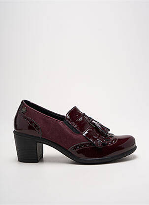 Mocasini material neted toc de 4 la 6 cm violet ENVAL SOFT femeie