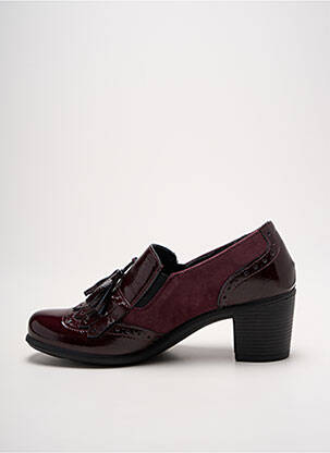 Mocasini material neted toc de 4 la 6 cm violet ENVAL SOFT femeie