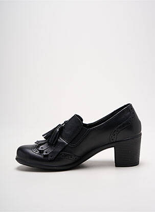 Mocasini toc pătrat toc de 4 la 6 cm negru ENVAL SOFT femeie