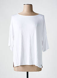 Tricou croială dreaptă mâneci 3/4 alb SURKANA femme