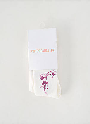 Colanți alb P'TITES CANAILLES fată
