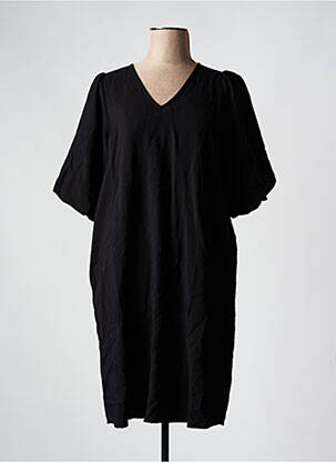 Rochie midi mâneci scurte mâneci scurte negru KAFFE femeie