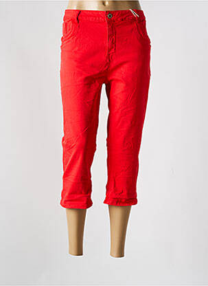 Pantalon trei sferturi roșu KAROSTAR femeie