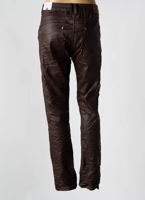 Pantalon slim maro KAROSTAR femeie
