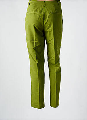Pantalon chino țesătură poplin talie înaltă verde KAFFE femeie
