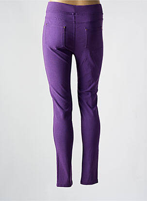 Pantalon slim talie înaltă talie înaltă violet CHRISTY femeie