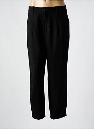 Pantalon drept închidere cu fermoar sub clapetă cu cârlig negru KAFFE femeie