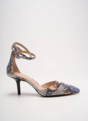 Pantofi cu toc albastru WHAT FOR femeie