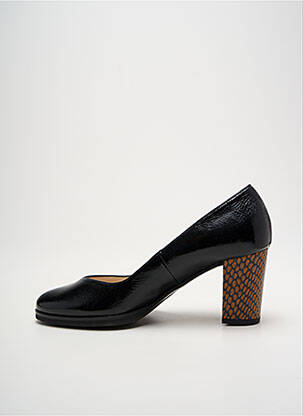 Pantofi cu toc țesătură satinată toc de 7 la 9 cm negru GADEA femeie