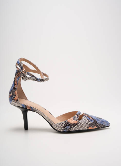 Pantofi cu toc albastru WHAT FOR femeie