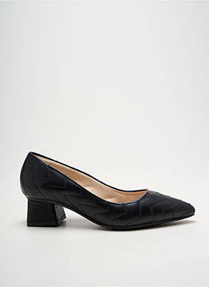 Pantofi cu toc țesătură satinată toc de 4 la 6 cm negru LODI femeie