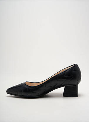 Pantofi cu toc țesătură satinată toc de 4 la 6 cm negru LODI femeie