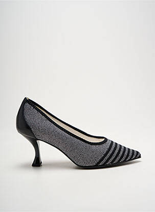 Pantofi cu toc țesătură satinată toc de 4 la 6 cm argintiu WHAT FOR femeie