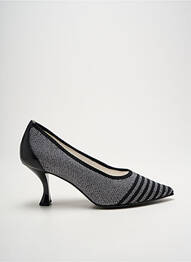 Pantofi cu toc țesătură satinată toc de 4 la 6 cm argintiu WHAT FOR femme