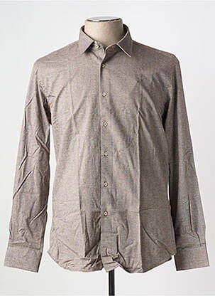 Cămașă cu mâneci lungi maro BRIGHTON bărbat