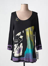 Tricou mâneci 3/4 mâneci 3/4 negru ONE O ONE femeie