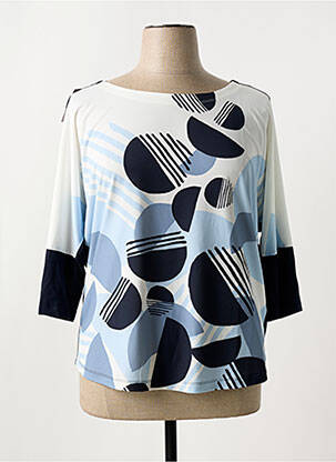 Tricou mâneci 3/4 mâneci 3/4 albastru SAMOON femeie