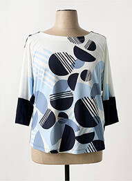 Tricou mâneci 3/4 mâneci 3/4 albastru SAMOON femme