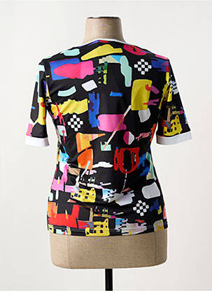 Tricou imprimeu fantezie mâneci scurte negru OLIVIER PHILIPS femeie