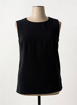 Top țesătură crep fără mâneci negru HUCKE WOMAN femeie