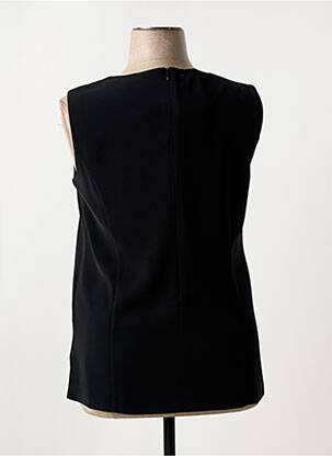 Top țesătură crep fără mâneci negru HUCKE WOMAN femeie