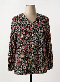 Bluză imprimeu floral mâneci lungi negru GEVANA femme