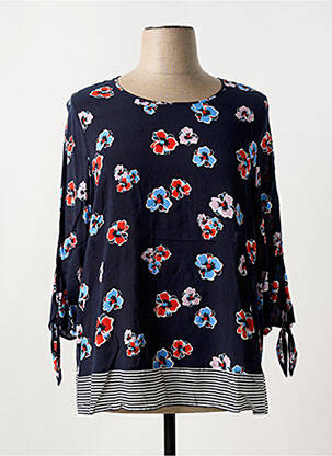 Bluză țesătură poplin mâneci 3/4 albastru GERRY WEBER femeie